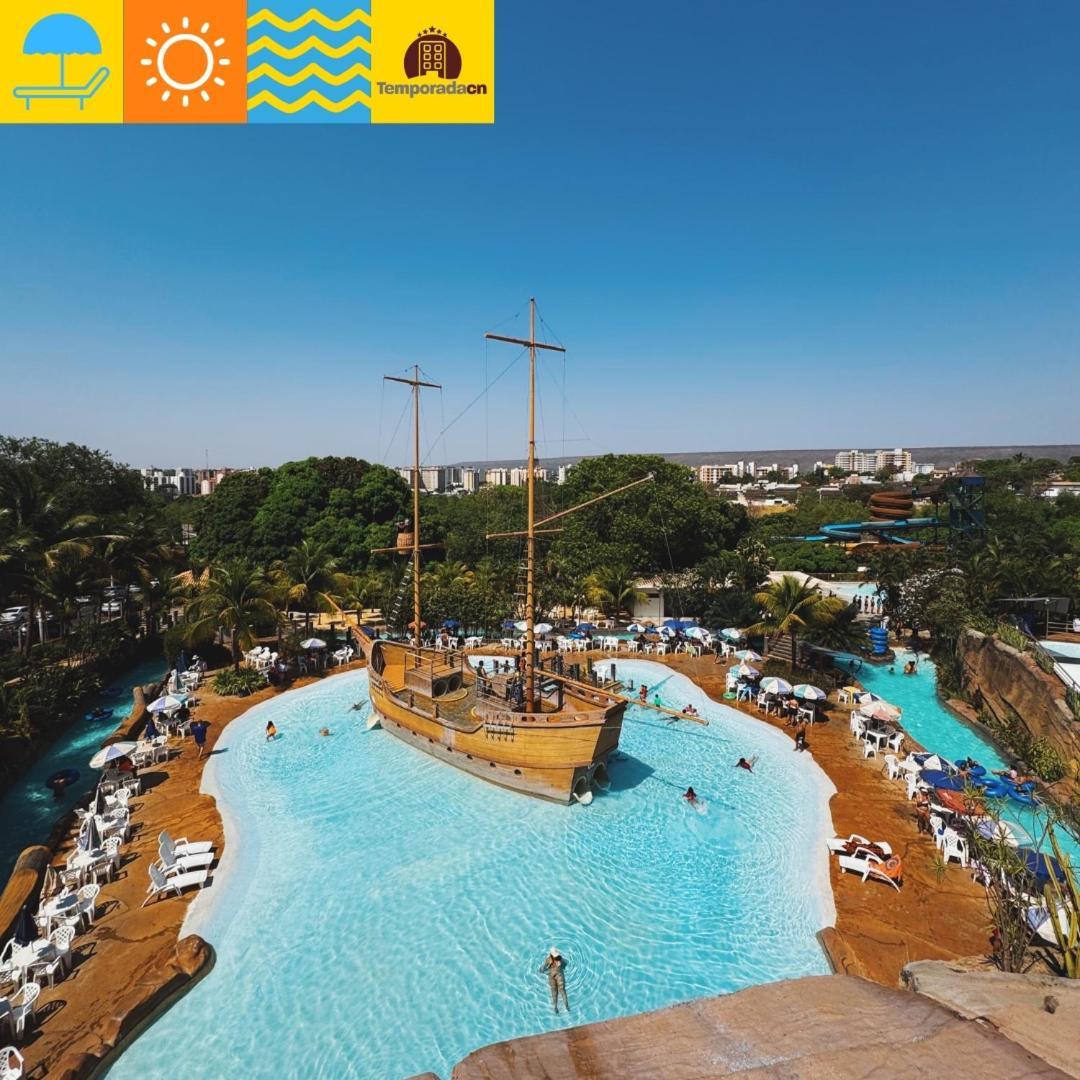 Aparthotel Piazza Com Acesso Ao Acqua Park Caldas Novas Exterior foto